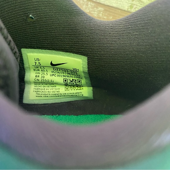 Men’s Nike Sneakers size 7.5, teal green purple, Nike Gianis Immortality 3 - Picture 9 of 11